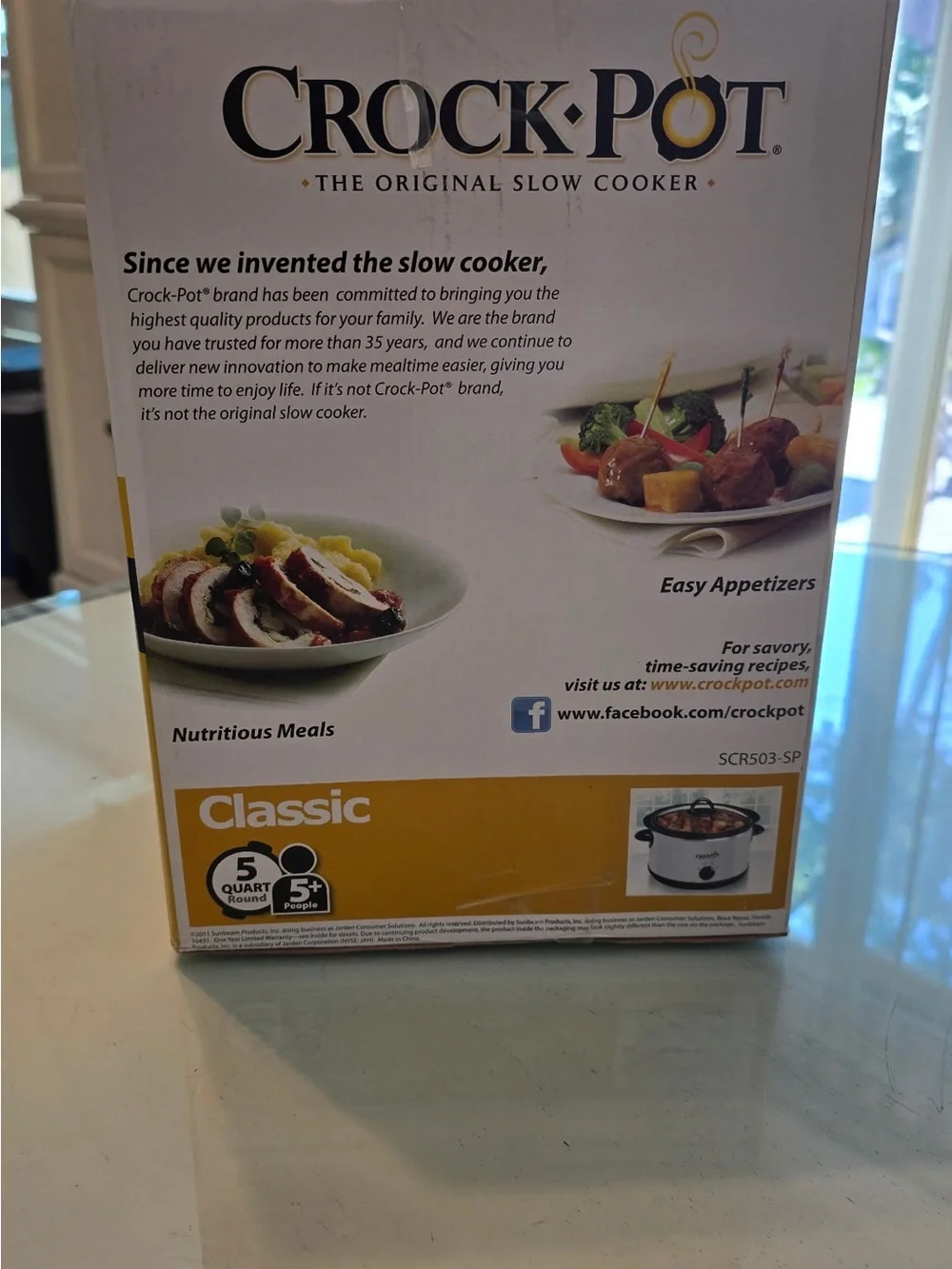 Crock-Pot Slow Cooker with Black Trim 5 quart in Stainless Steel
